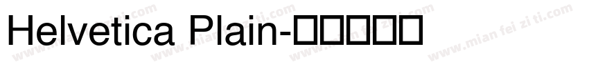 Helvetica Plain字体转换